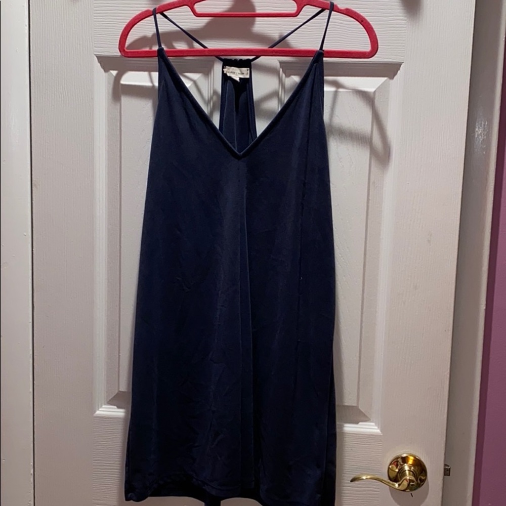 Urban Outfitters Navy Blue Flowy Halter Dress